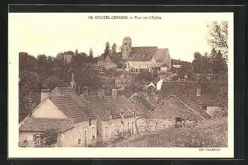 AK Chatel-Censoir, Vue sur l`Eglise