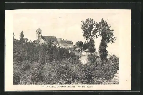 AK Chatel-Censoir, Vue sur l`Eglise