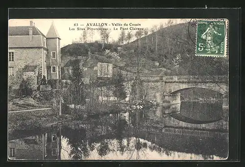 AK Avallon, Vallee du Cousin, le Pont Claireau