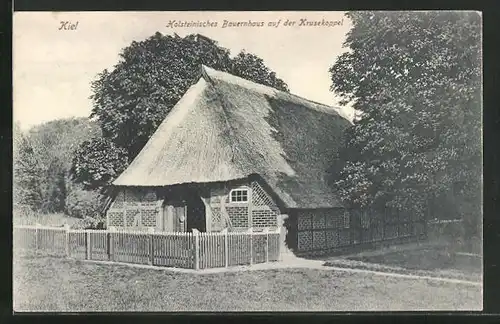 AK Kiel, holsteinisches Bauernhaus auf der Krusekoppel