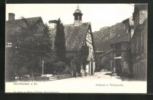 AK Bad Münster am Stein, Sudhaus und Trinkquelle