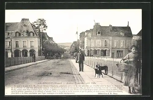 AK Joigny, Avenue Gambetta, coté Ville