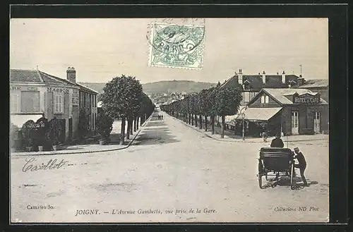 AK Joigny, L`Avenue Gambetta, vue prise de la Gare