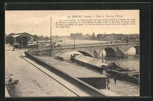 AK Joigny, Pont et Vue sur l`Yonne