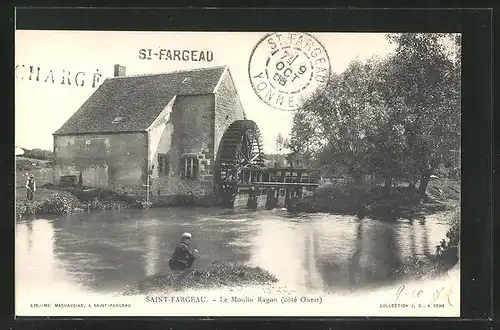 AK Saint-Fargeau, Le Moulin Ragon (coté Ouest)