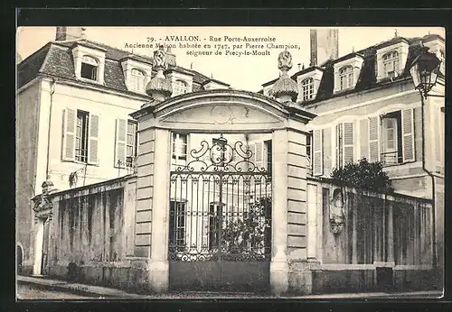 AK Avallon, Rue Porte-Auxerroise, Ancienne Maison