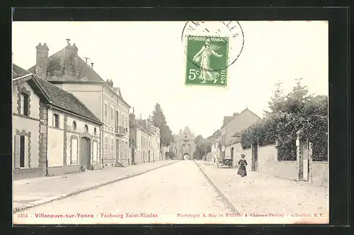 AK Villeneuve-sur-Yonne, Faubourg Saint-Nicolas