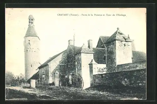 AK Cravant, Porte de la Poterne et Tour de l`Horloge