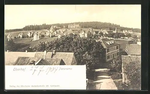 AK Oberhof, Ortsansicht aus der Vogelschau