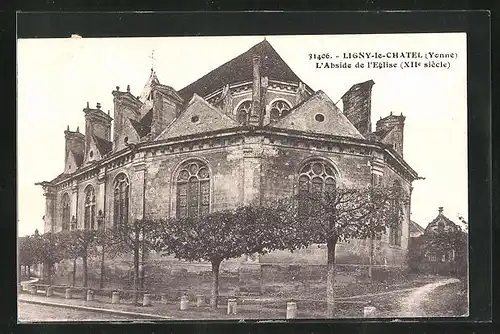 AK Ligny-le-Chatel, L`Abside de l`Eglise XIIe siecle