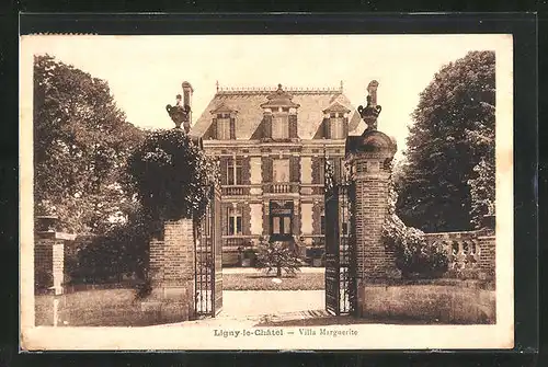 AK Ligny-le-Chatel, Vor der Villa Marguerite