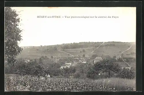 AK Bussy-en-Othe, Vue panoramique sur le centre du Pays