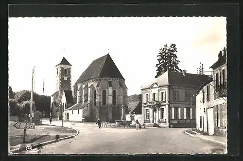 AK Bussy-en-Othe, L`Eglise et la Mairie