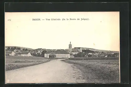 AK Brion, Vue Generale de la Route de Joigny