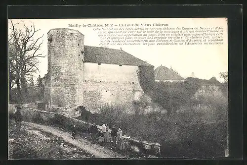 AK Mailly-le-Château, La Tour du Vieux Château