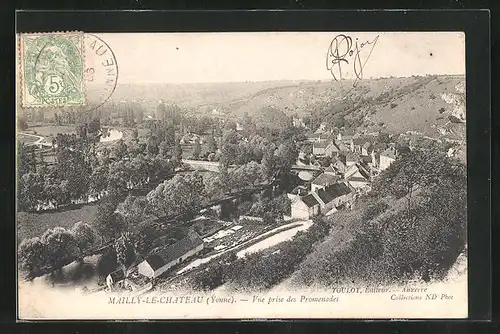 AK Mailly-le-Chateau, Vue prise des Promenades