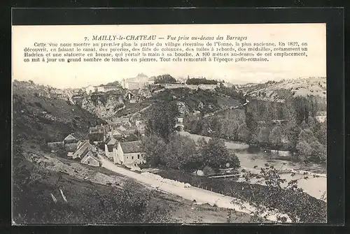 AK Mailly-le-Chateau, Vue prise au-dessus des Barrages