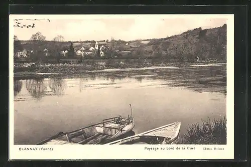 AK Blannay, Paysage au bord de la Cure