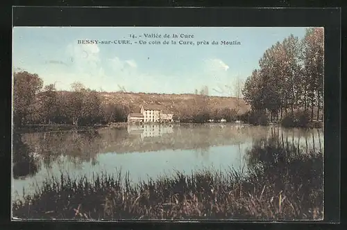 AK Bessy-sur-Cure, Un coin de la Cure, prés du Moulin