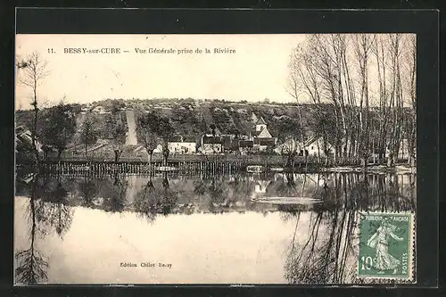 AK Bessy-sur-Cure, Vue Générale prise de la Riviére