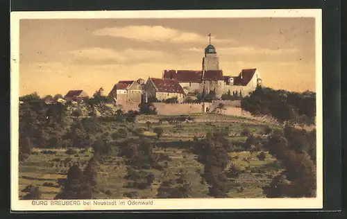 AK Neustadt im Odenwald, Blick zur Burg Breuberg