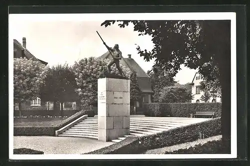 AK Kehl am Rhein, Pionierdenkmal am Hindenburgplatz