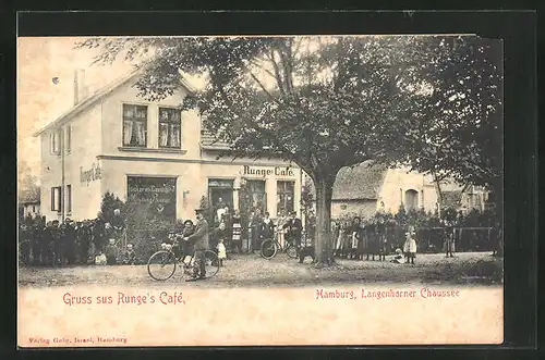AK Hamburg-Fuhlsbüttel, Café Runge in der Langenhorner Chaussee