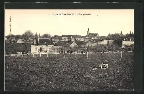 AK Quarré-les-Tombes, Vue générale