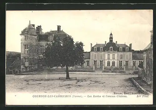 AK Courson-les-Carriéres, les Ecoles et l'ancien Chateau