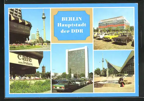 AK Berlin, Centrum-Warenhaus, Café am Palast, am Ahornblatt