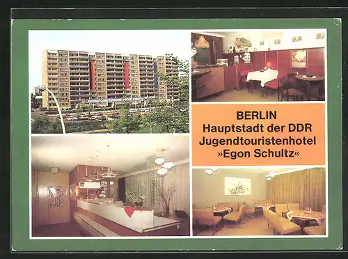 AK Berlin, Jugendtouristenhotel Egon Schultz, Mehrfachansichten