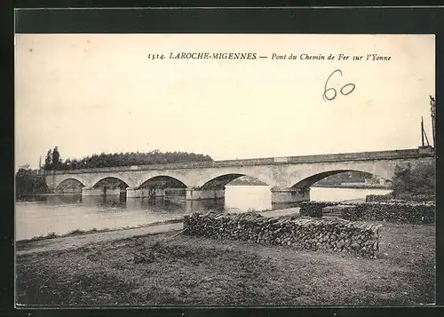 AK Laroche-Migennes, Pont du Chemin de Fer sur l'Yonne