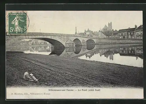 AK Villeneuve-sur-Yonne, le Pont