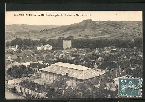 AK Villeneuve-sur-Yonne, Vue prise du Clocher