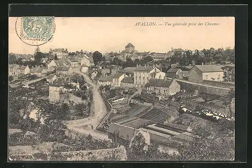 AK Avallon, Vue générale prise des Chaumes