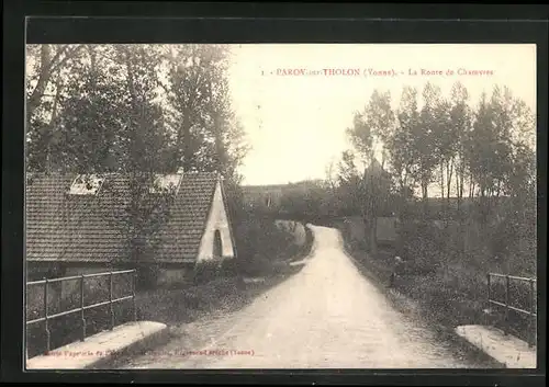 AK Paroy-sur-Tholon, la Route de Chamvres