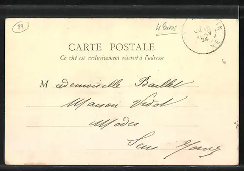 AK Saint Florentin, Vue sur la Tour