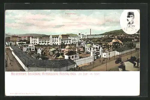 AK Aussig / Usti, Allgemeine Deutsche Ausstellung 1903, Panorama