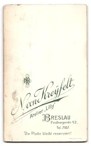 Fotografie N. von Kreyfelt, Breslau, Freiburgerstrasse 42, glückliche Geschwister