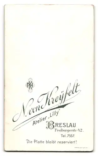 Fotografie N. von Kreyfelt, Breslau, Freiburgerstrasse 42, Geschwister im Portrait