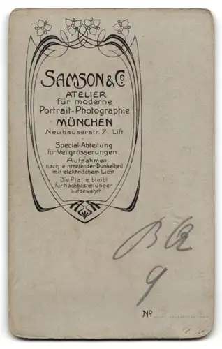 Fotografie Samson & Co., München, Neuhauserstrasse 7, eleganter junger Herr im Portrait