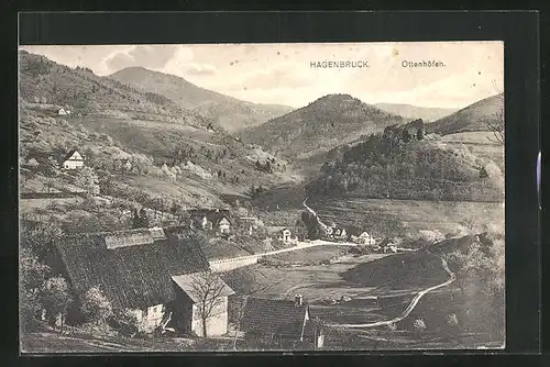 AK Hagenbruck / Ottenhöfen, Talansicht