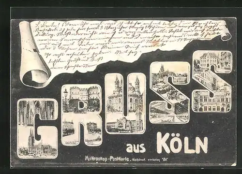 AK Köln am Rhein, Deutscher Ring, der Dom, im Bahnhof, Gasthaus Gürzenich