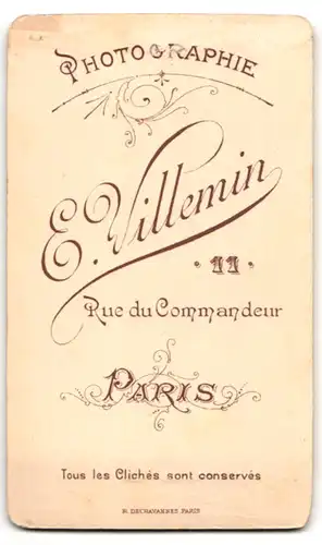 Fotografie E. Villemin, Paris, Rue du Commandeur 11, Eisenbahner der Pariser  Chemin de Fer de Petite Ceinture 