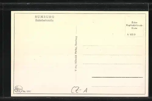 AK Rumburg / Rumburk, Bahnhofstrasse mit Geschäften