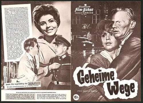 Filmprogramm IFB Nr. 5822, Geheime Wege, Richard Widmark, Sonja Ziemann, Walter Rilla, Regie Phil Karlson
