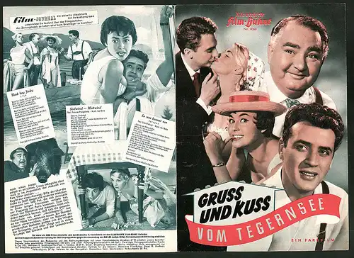Filmprogramm IFB Nr. 4068, Gruss und Kuss vom Tegernsee, Elma Karlowa, Bert Fortell, Regie Rudolf Schundler