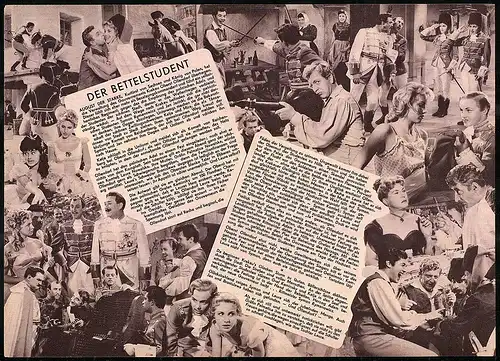 Filmprogramm DNF, Der Bettelstudent, Gerhard Riedmann, Waltraut Haas, Elma Karlowa, Regie Werner Jacobs