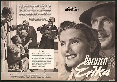 Filmprogramm IFB Nr. 598, Hochzeit mit Erika, Marianne Schönauer, Wolfgang Lukschy, Regie Eduard von Borsody