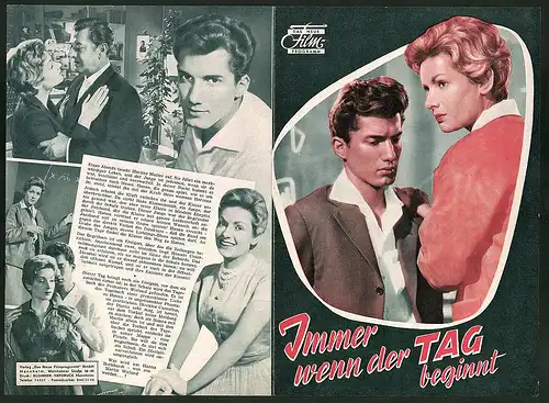 Filmprogramm DNF, Immer wenn der Tag beginnt, Ruth Leuwerik, Hans Söhnker, Hans Reiser, Regie Wolfgang Liebeneiner